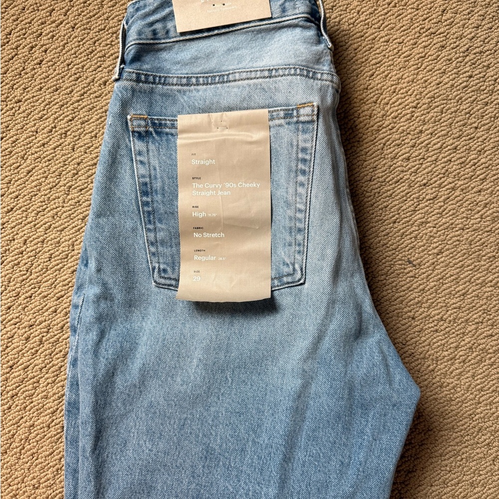 Everlane The Curvy 90s Cheeky Straight Jean - Light Blue, size 29, NWT